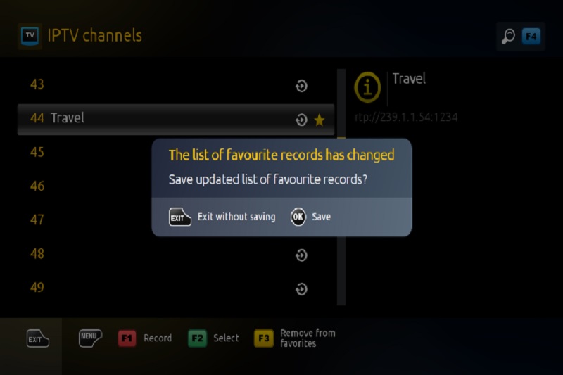 How to add channels to the Favorites list on a MAG box? — illustration 1