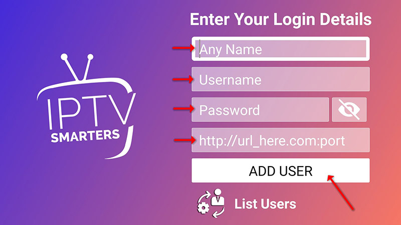 How to setup IPTV on IPTV Smarters Pro? — illustration 3